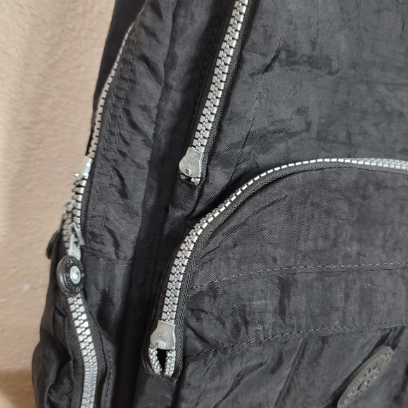 Kipling Hiker Hal Expandable Large Backpack Nylon Black No Monkey - Picture 3 of 16